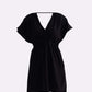 Oversized Gathered Short Dress in Black