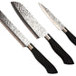 Embossed Hammered Blades 3 Piece Knife Set