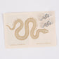 SNAKE EARRINGS, GOLD OR SILVER SAPPHIRE - BEATRIX OST COLLABORATION
