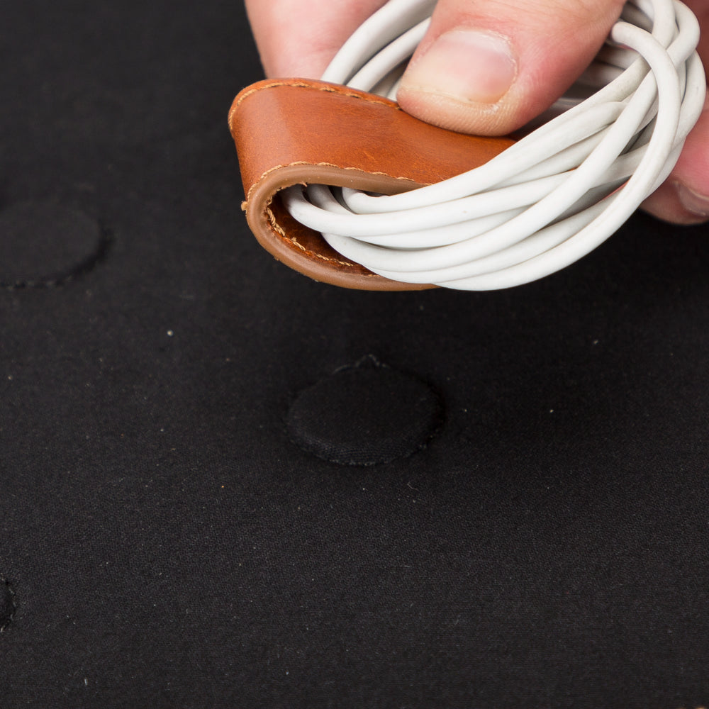 Medicine Handmade Leather Cable Travel Organizer