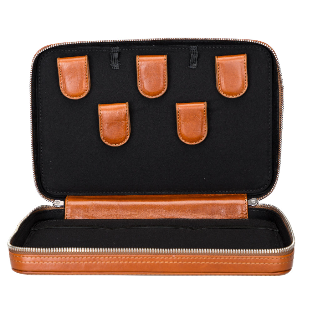 Medicine Handmade Leather Cable Travel Organizer