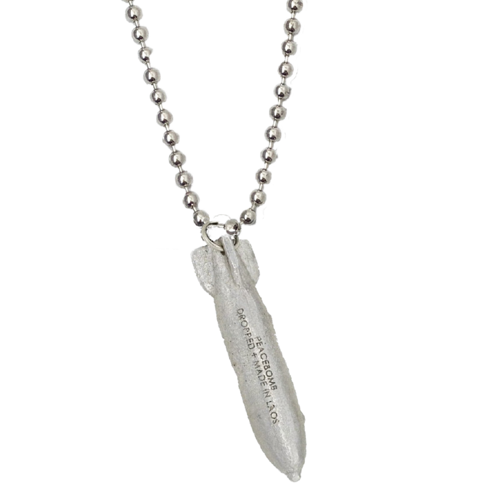 STORY BOMB NECKLACE - SILVER OR LEATHER