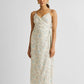 Strappy Wrap Dress in Blue Florals