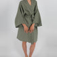 Leia Mid-Length French Linen Robe