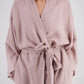 Leia Mid-Length French Linen Robe