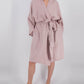 Leia Mid-Length French Linen Robe