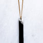 Tinh 16K Gold-Plated Brass Buffalo Horn Minimalist Bar Pendant Necklace