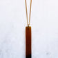 Tinh 16K Gold-Plated Brass Buffalo Horn Minimalist Bar Pendant Necklace