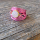 Torrey Ring in Hot Pink with White Druzy