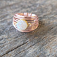 Torrey Ring in Rose Gold with White Druzy