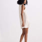 The Cotton Tweed Shift Dress in Cream