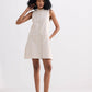 The Cotton Tweed Shift Dress in Cream