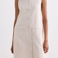 The Cotton Tweed Shift Dress in Cream