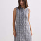 The Cotton Tweed Shift Dress in Grey