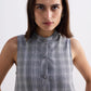 The Cotton Tweed Shift Dress in Grey
