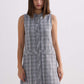 The Cotton Tweed Shift Dress in Grey