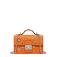 Studded Small Leather Crossbody Bag Orange Purse Cute Handbag  Women's Handbag