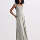 Tie-Detail Maxi Dress in Light Olive