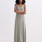 Tie-Detail Maxi Dress in Light Olive