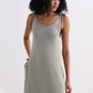 Tie-Detail Maxi Dress in Light Olive