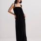 Twilight Twist Strappy Maxi Dress in Black