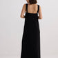 Twilight Twist Strappy Maxi Dress in Black