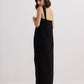 Twilight Twist Strappy Maxi Dress in Black