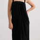Twilight Twist Strappy Maxi Dress in Black