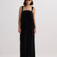 Twilight Twist Strappy Maxi Dress in Black