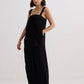 Twilight Twist Strappy Maxi Dress in Black