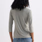 Twist Front Knit Shirt in Light Olive