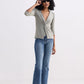 Twist Front Knit Shirt in Light Olive