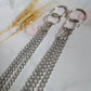 Camal 1 Stück L26cm Chrom/Gold Hängekette für Aufhänger Mittelstück Kronleuchter Rahmen Hochzeit Weihnachtsfeier Kristallperlen Dekor