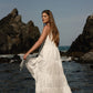 Sleeveless embroidered tiered maxi dress