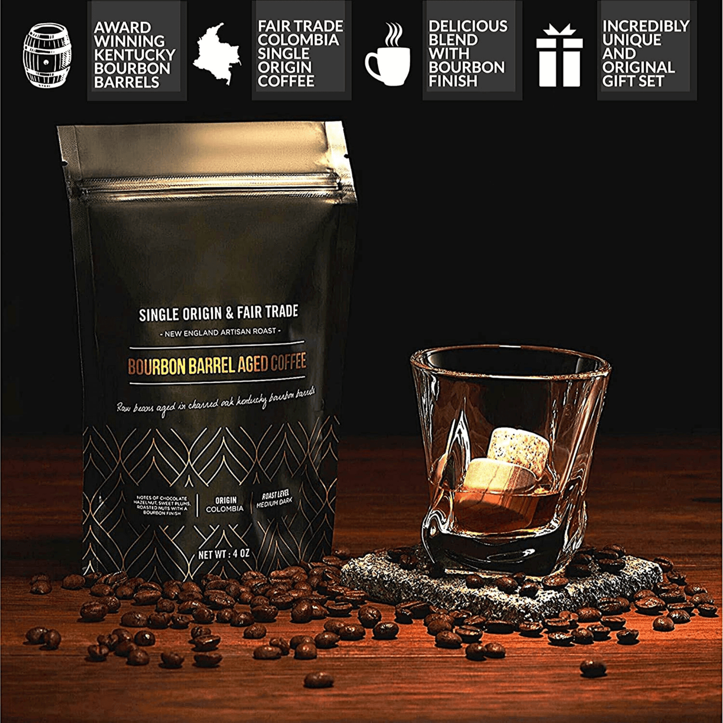Goody - The Gourmet Set - ROCKS x Bourbon Barrel Aged Coffee