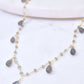Balmy Nights Labradorite Teardrop Necklace in Gold