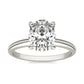 2.00 CTW AGI Certified  Oval Lab Grown Diamond Solitaire Engagement Ring in 14K White Gold (G-VS)