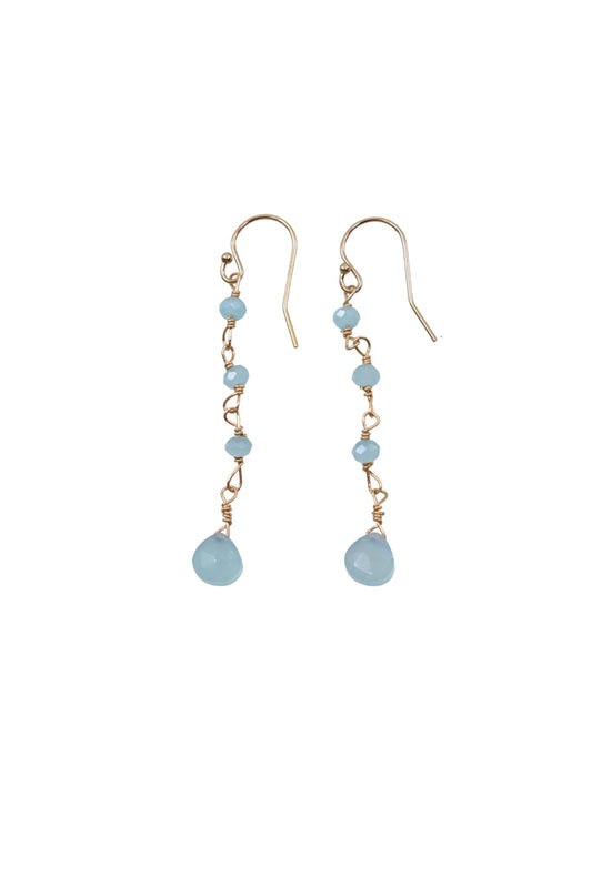 Emmah Earrings in Chalcedony