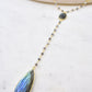 Diana Montecito Necklace in Polished Pyrite with Labradorite Drop