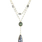 Double Diana Denmark Necklace in Labradorite with Labradorite Drop