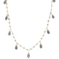 Balmy Nights Labradorite Teardrop Necklace in Gold