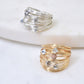 Marcia Wire Wrap Ring with Grey Swarovski Crystals