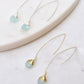 Jill Long Wire Drop Earrings in Chalcedony