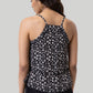 V-neck Lace Camisole in Black Florals