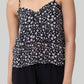 V-neck Lace Camisole in Black Florals