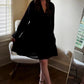 V-neck Tiered Dress in Black