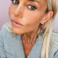 Victoria Earrings in Purple Turquoise Mojave and Labradorite in Gold