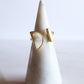 Ve Tinh 16K Gold-Plated Brass Buffalo Horn Crescent and Bar Ring
