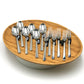 13 Piece 18/10 Stainless Steel Fork And Spoon Dinner Set By With A Square Solid Handle