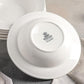 White Porcelain Deep Plate With Embossed Wide Rim 9" inch | For soup, pasta, salad